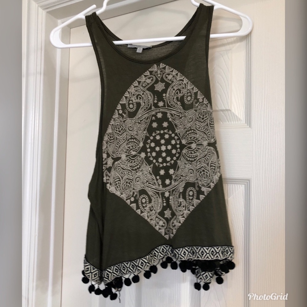 Olive green tank top